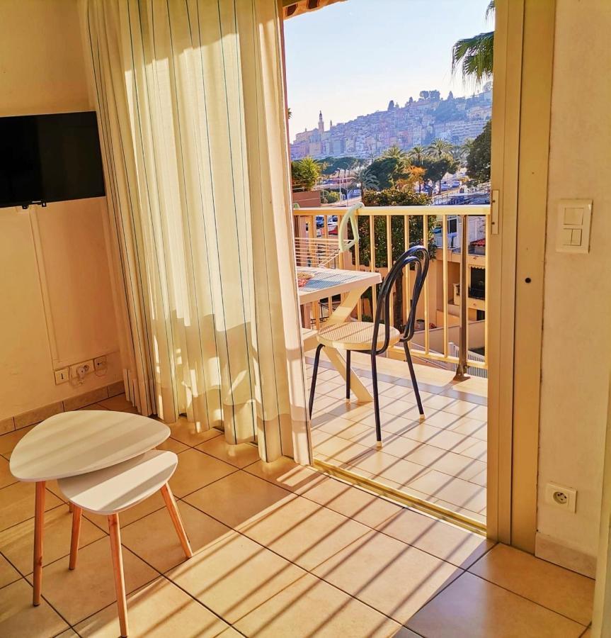 Menton Bord De Mer Studio Calme Avec Balcon, Ascenseur, Climatisation, Ideal Location Quiet Near Sea, Balcony, Elevator, Ac Exterior foto